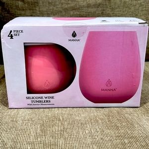 Manna 4 piece set silicone wine tumblers